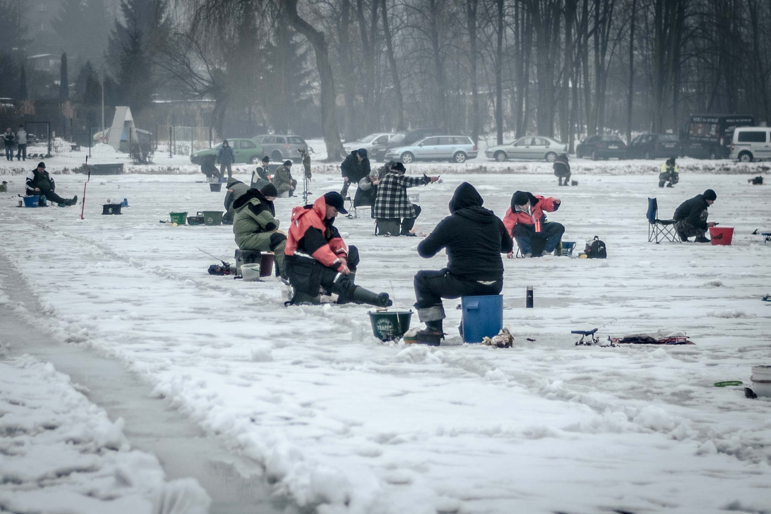 Międzysekcyjne zawody podlodowe - Staw Amendy.