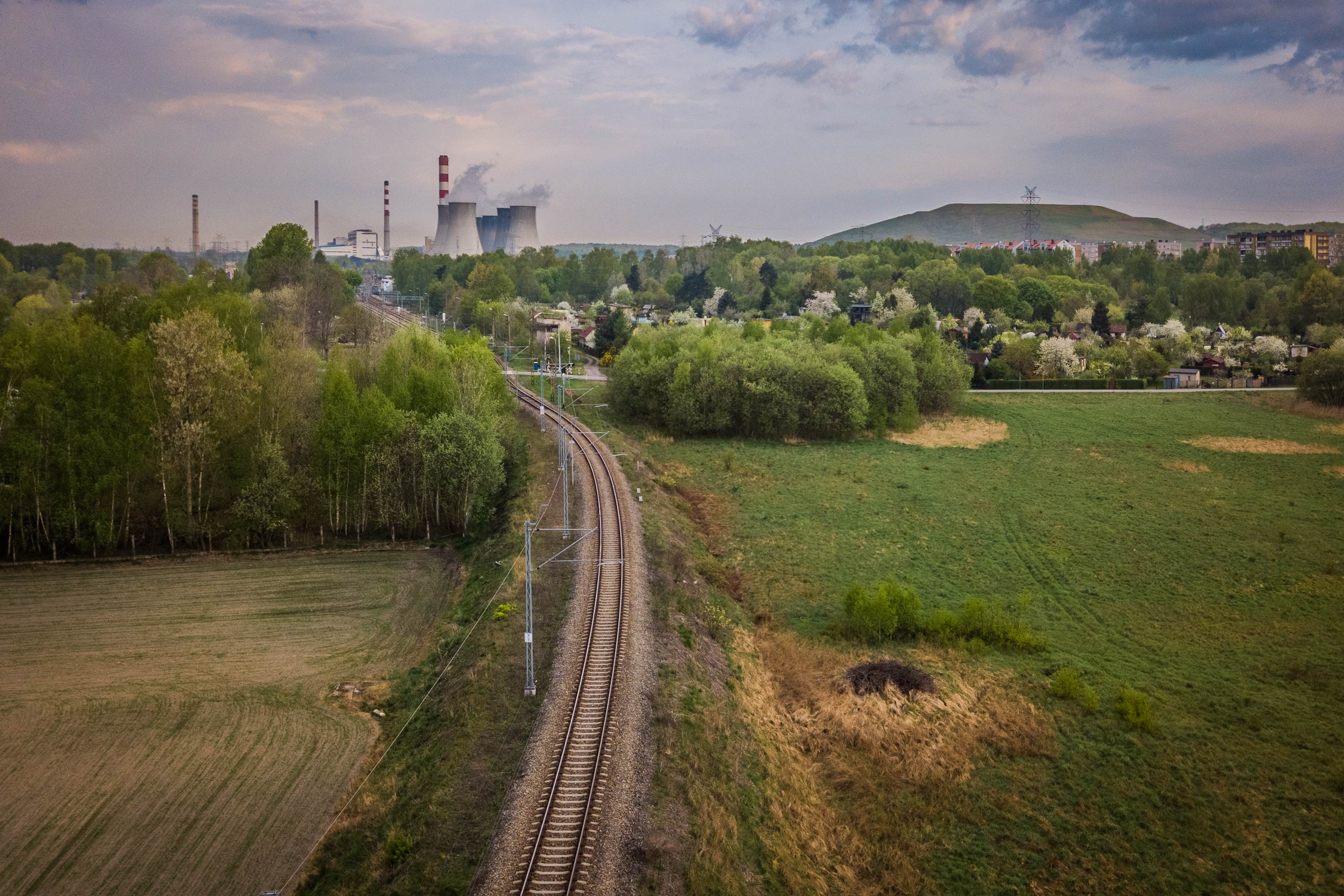 Elektrownia Łaziska i hałda Skalny